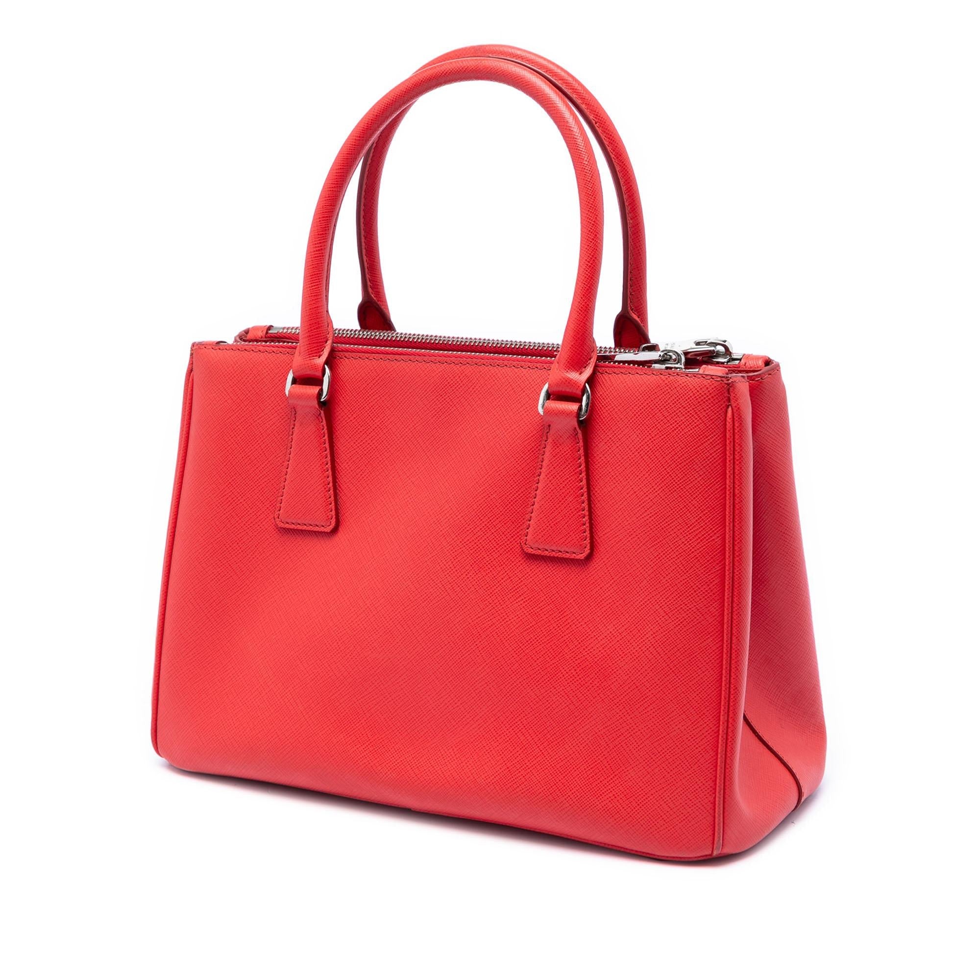 Prada Small Saffiano Lux Galleria Double Zip Satchel