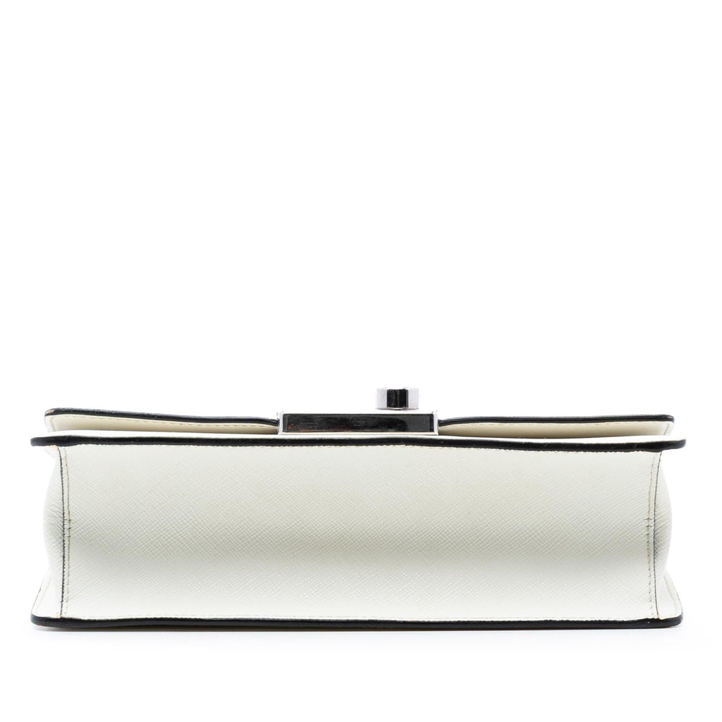Prada Small Saffiano Sound Lock Chain Crossbody