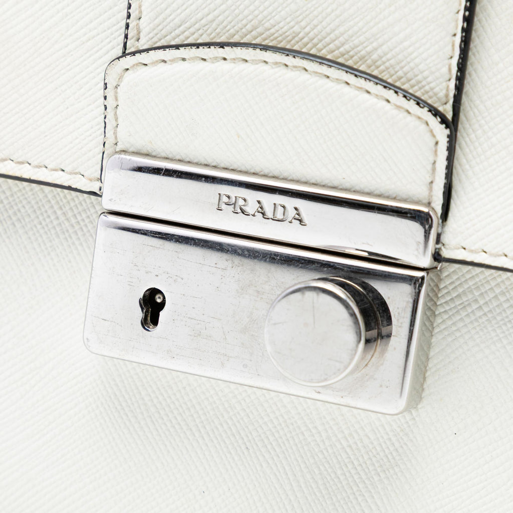 Prada Small Saffiano Sound Lock Chain Crossbody
