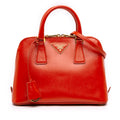 Prada Small Saffiano Vernice Promenade Satchel