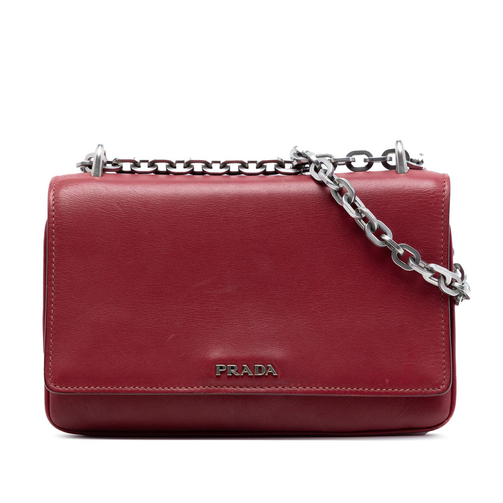 Prada Soft Calf Chain Crossbody