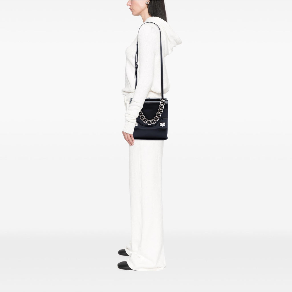 Prada Soft Calf Double Turnlock Satchel