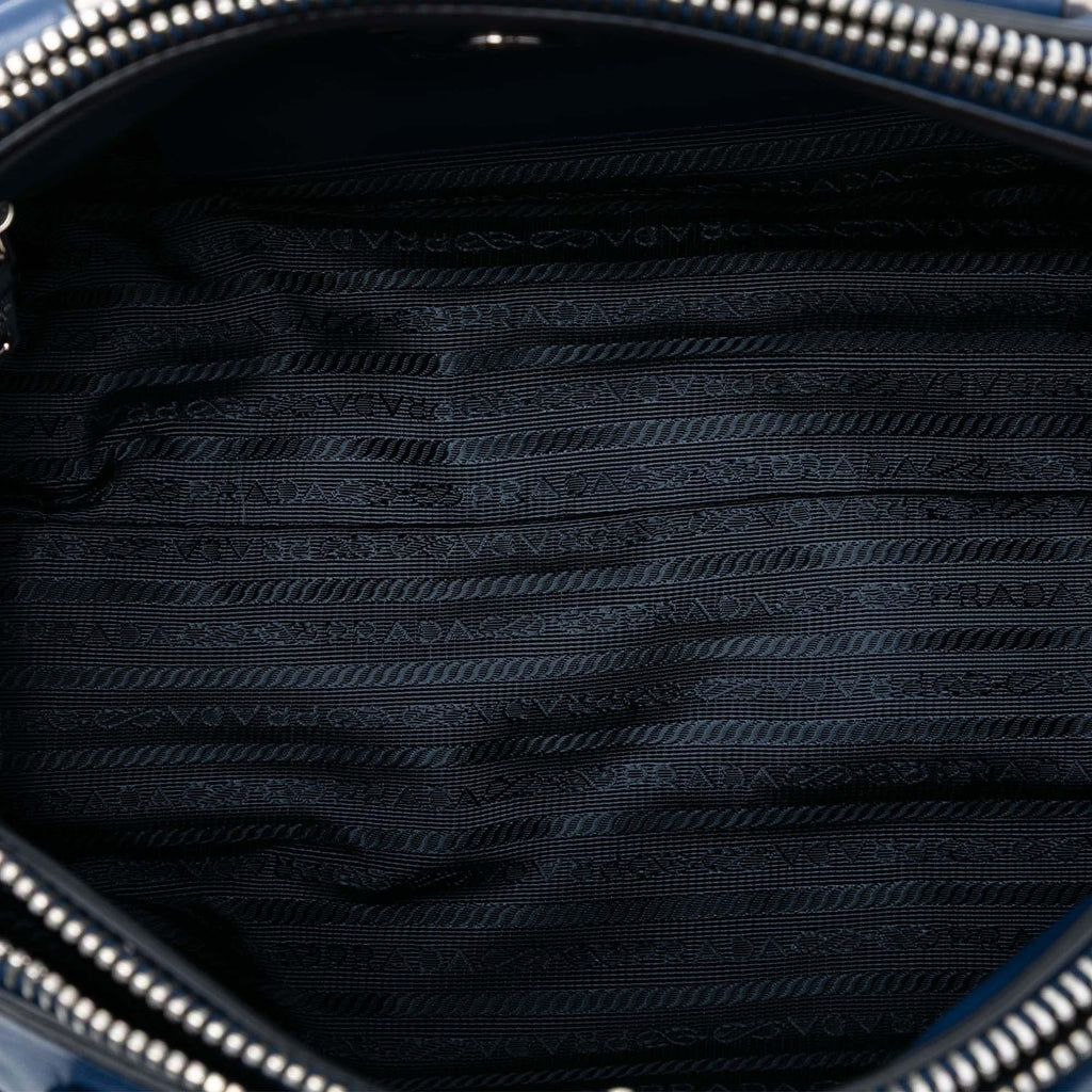 Prada Soft Calf Double Zip Satchel