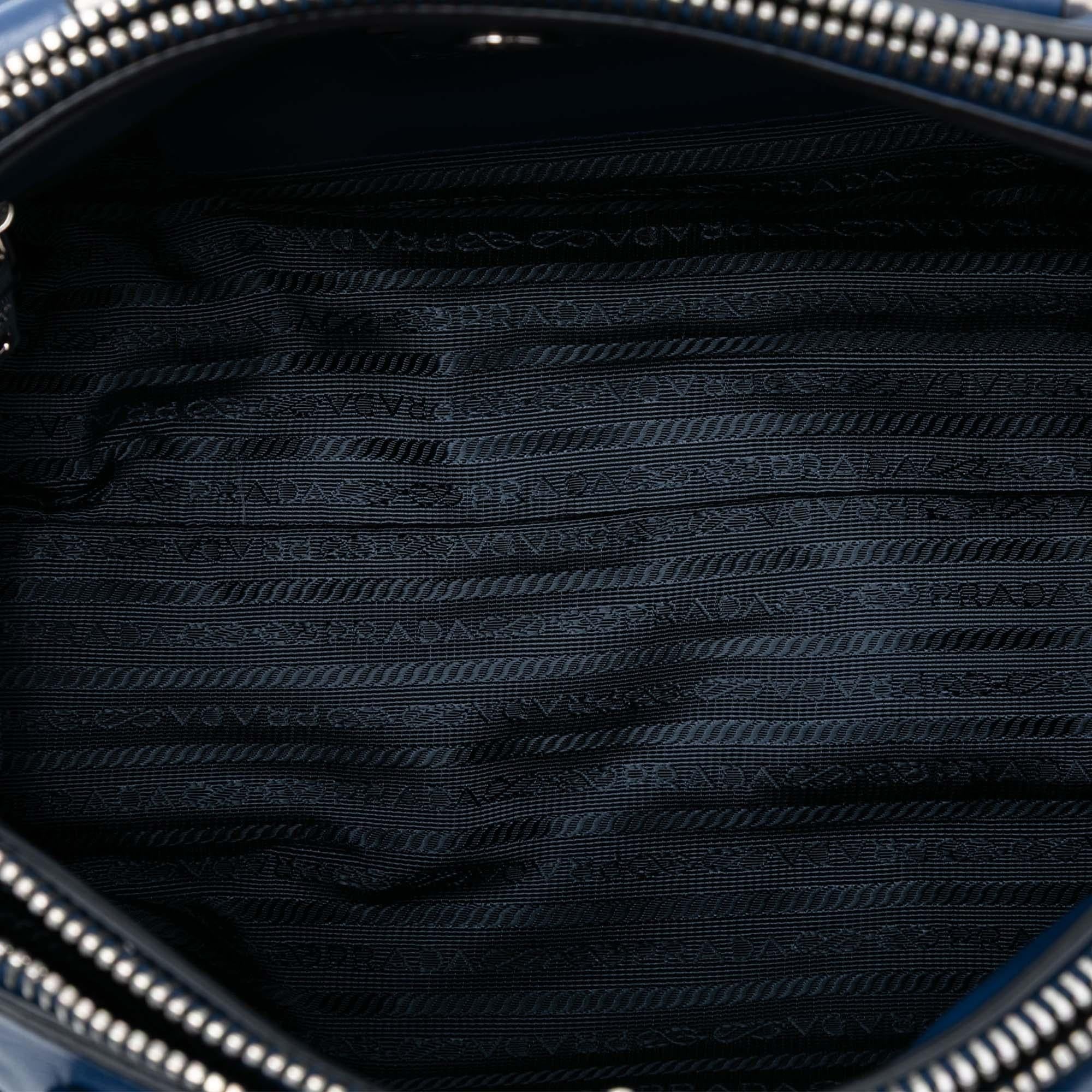 Prada Soft Calf Double Zip Satchel