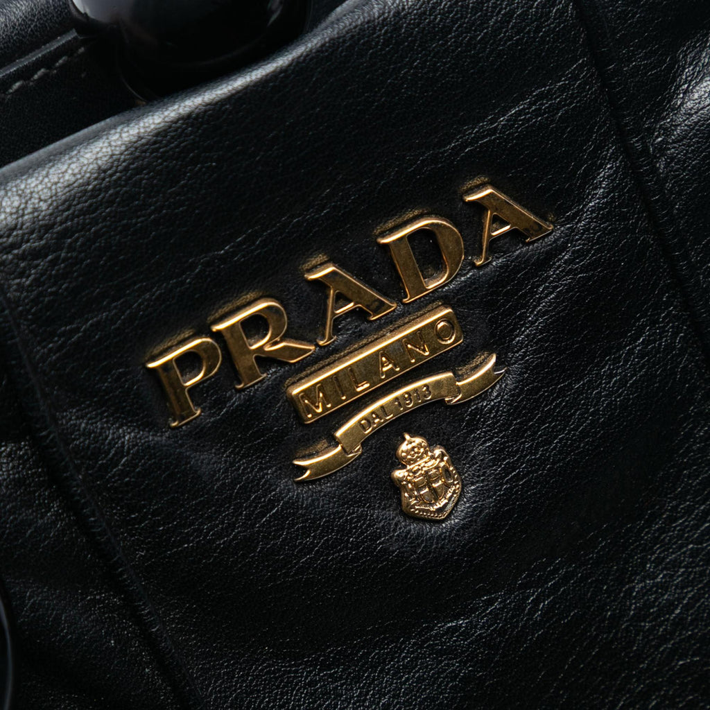 Prada Soft Calf Frame Top Handle Bag