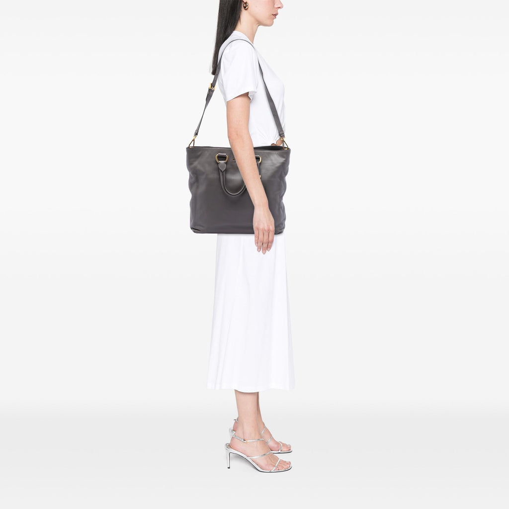 Prada Soft Calf Open Convertible Tote