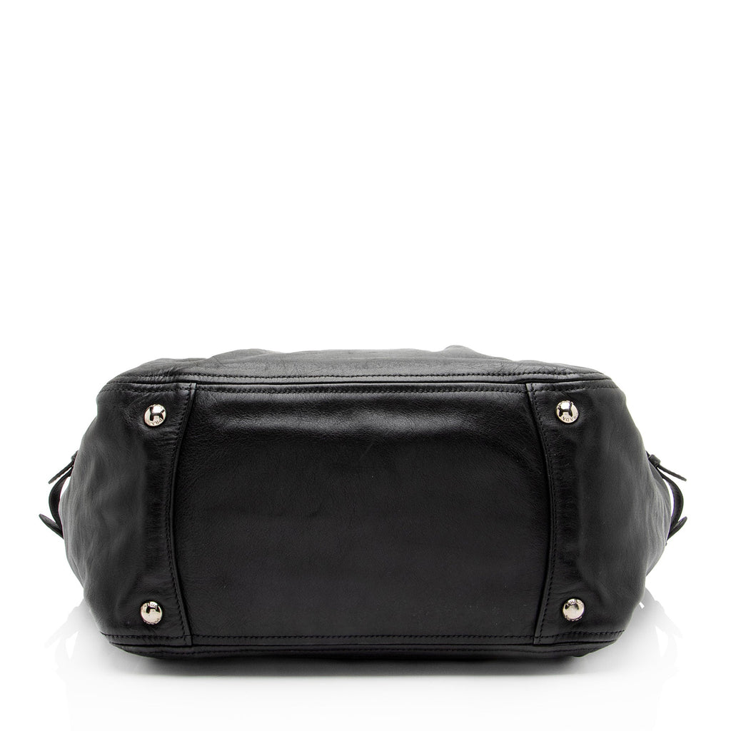 Prada Soft Calf Buckle Satchel