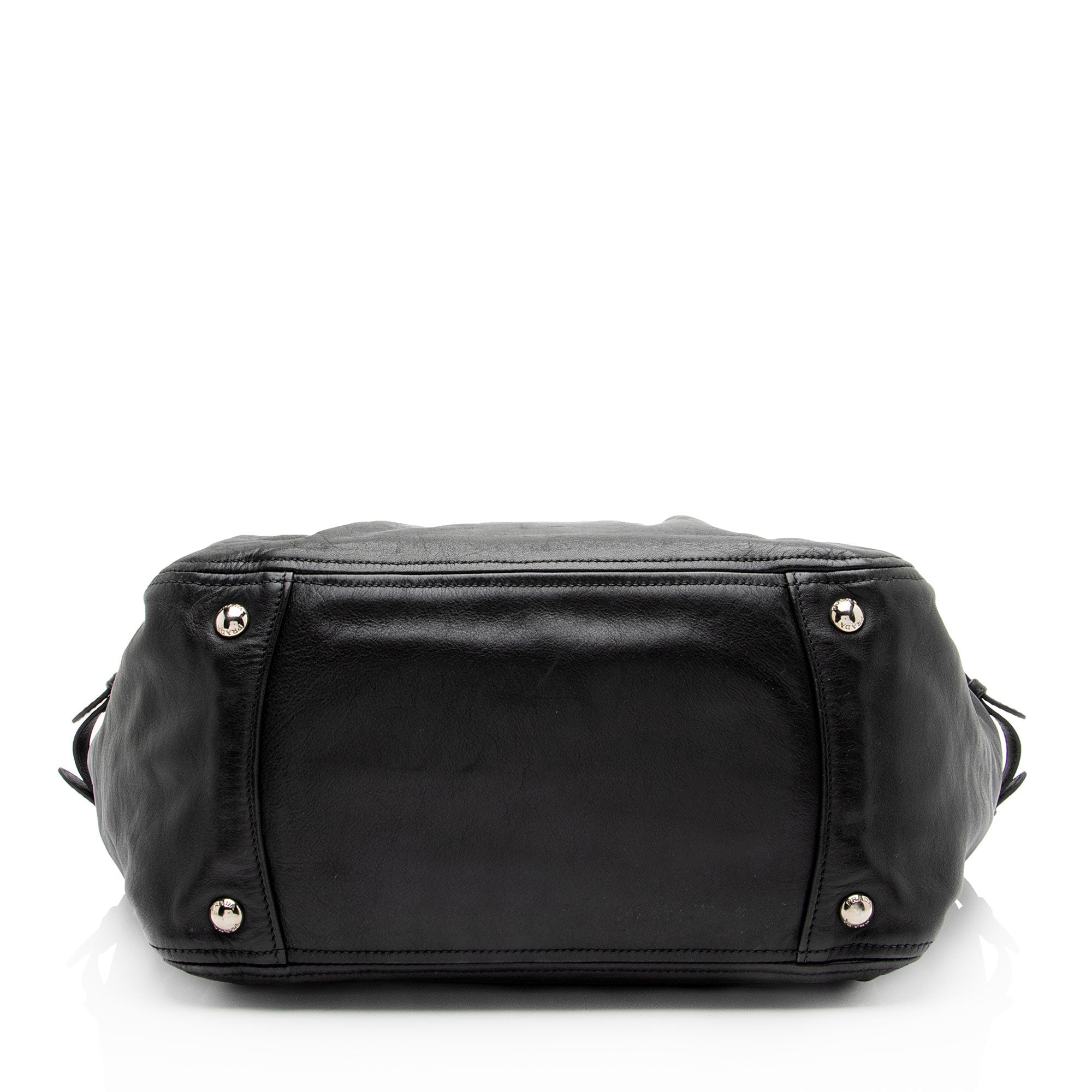 Prada Soft Calf Buckle Satchel