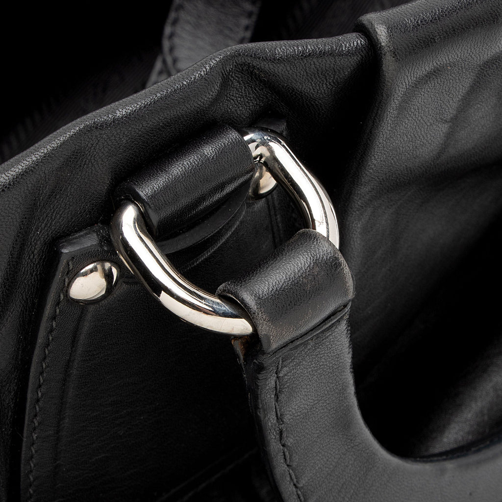 Prada Soft Calf Buckle Satchel
