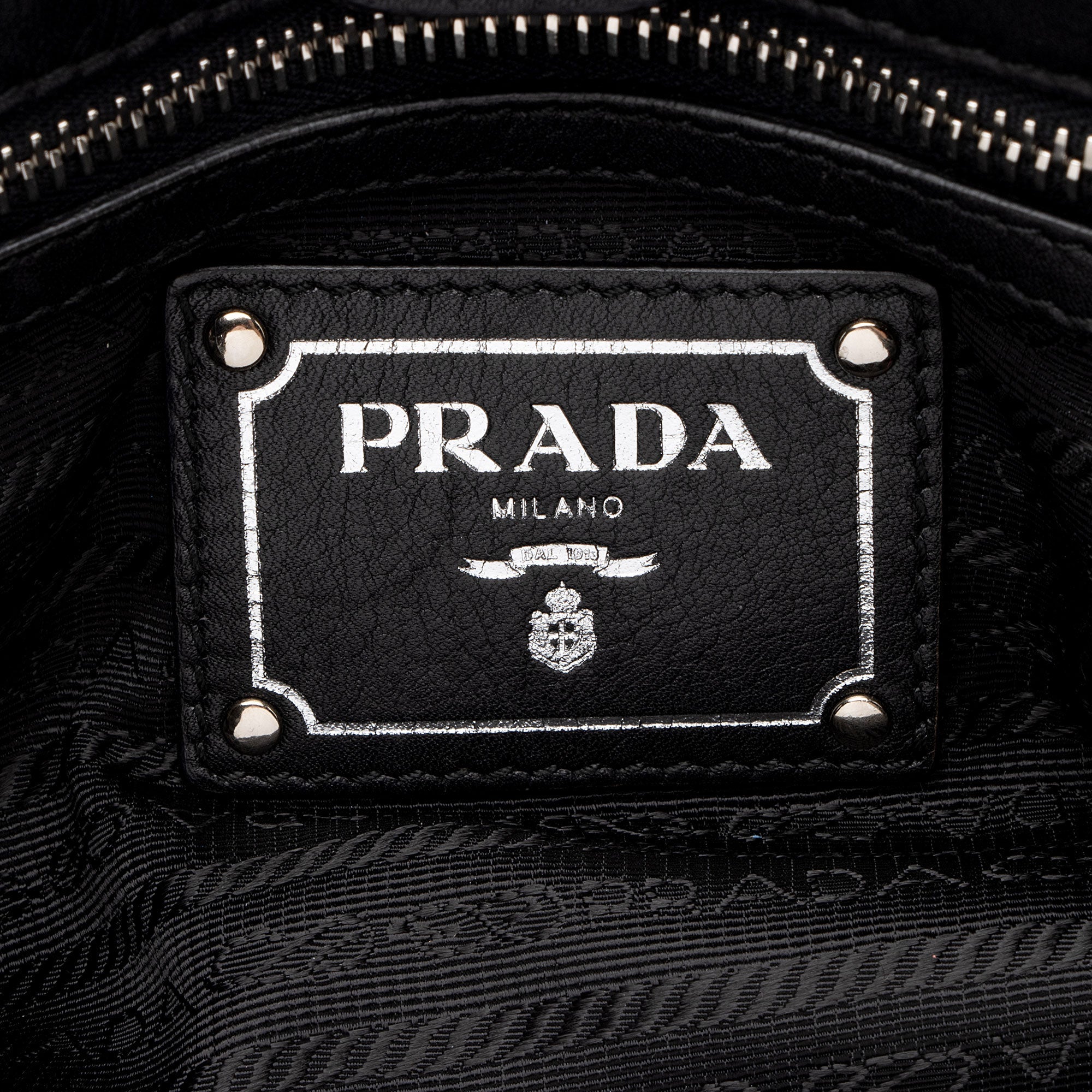 Prada Soft Calf Buckle Satchel