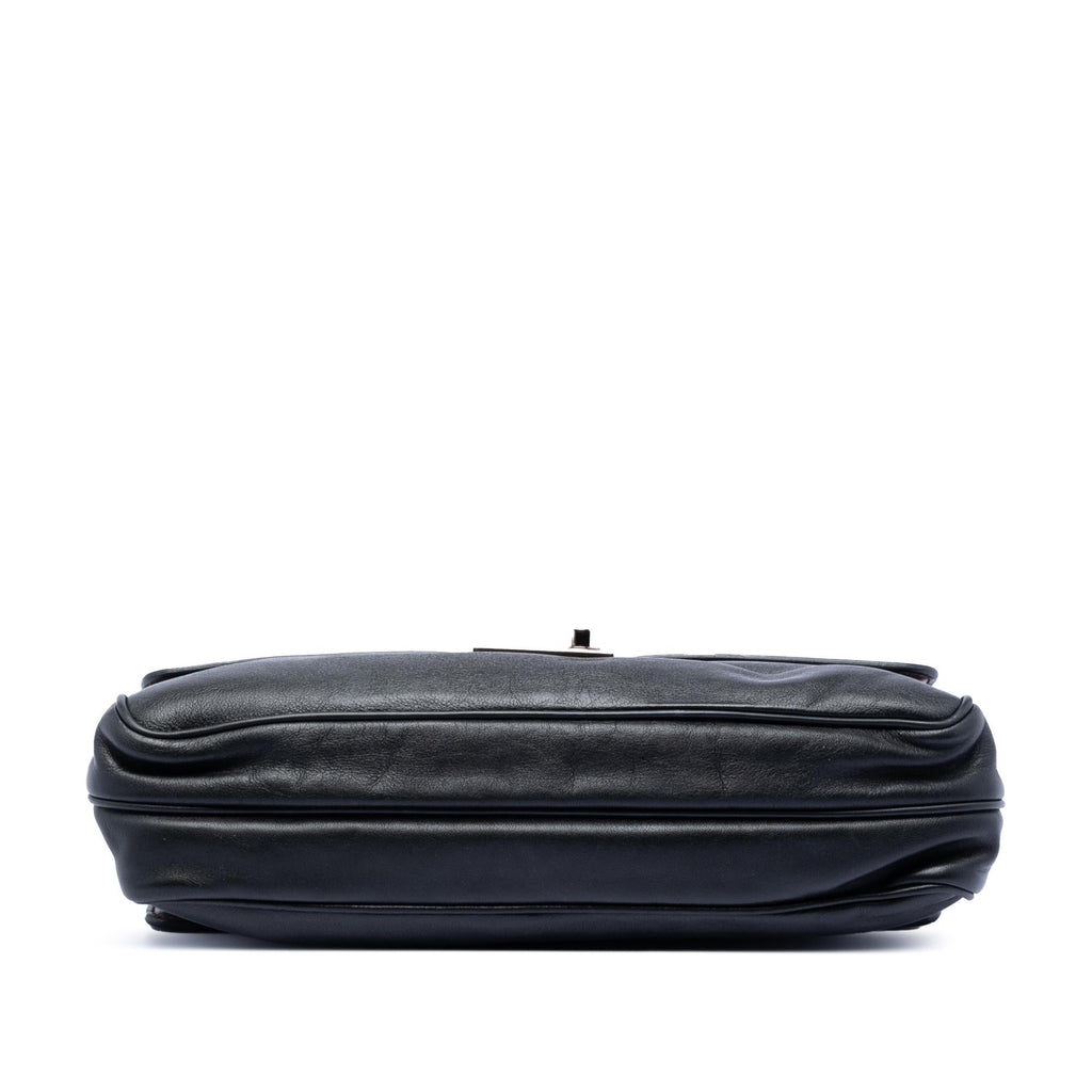 Prada Soft Calfskin Double Sided Flap Messenger Bag