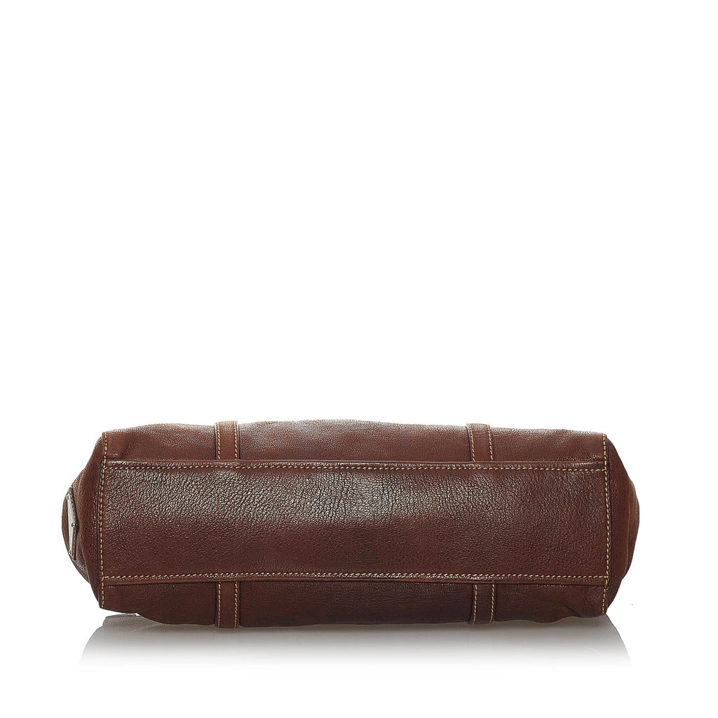 Prada Sound Lock Leather Shoulder Bag (SHG-29925)