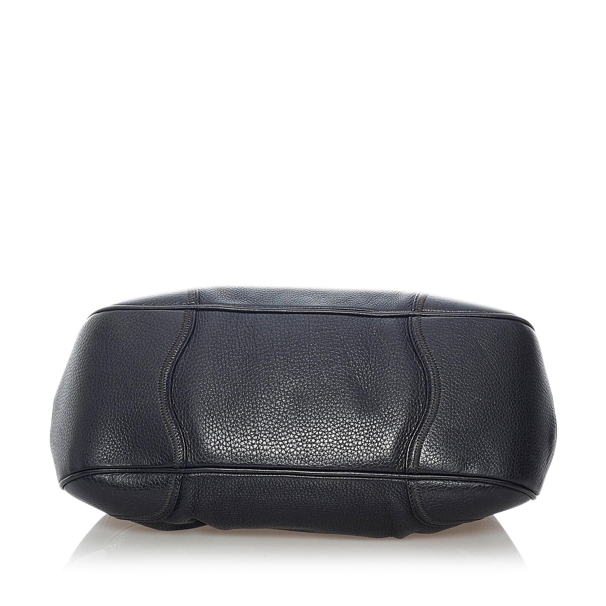 Prada Sound Lock Leather Shoulder Bag (SHG-31380)