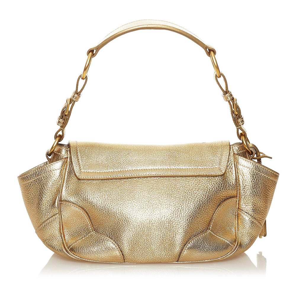 Prada Sound Lock Leather Shoulder Bag (SHG-34617)