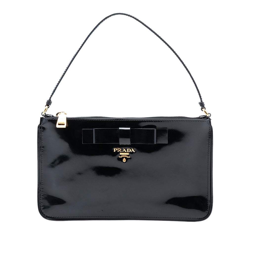 Prada Spazzolato Bow Pochette