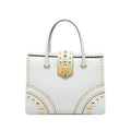 Prada Studded Saffiano Turnlock Handbag