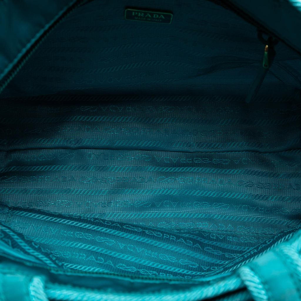 Prada Tessuto Canapa Logo Bow Satchel