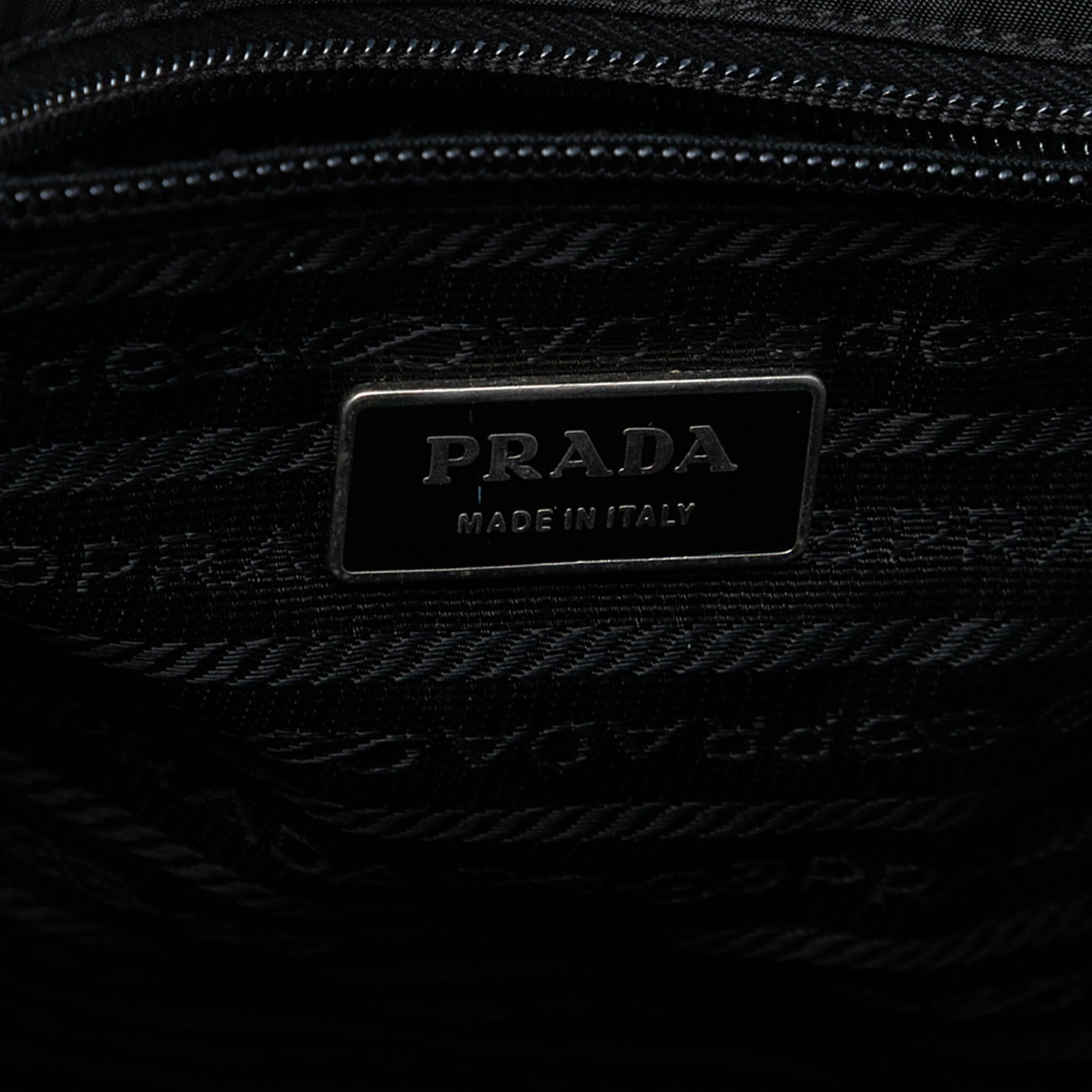 Prada Tessuto Canapa Logo Satchel