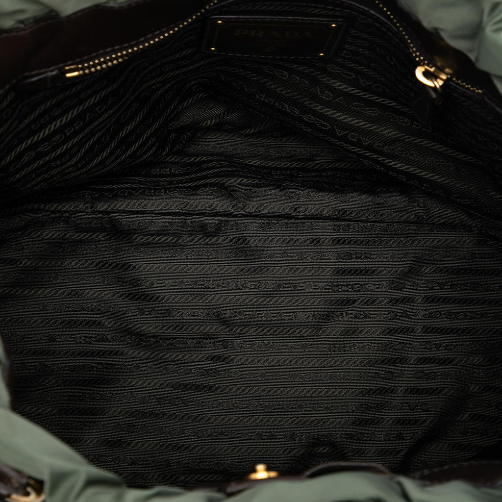 Prada Tessuto Canapa Logo Satchel