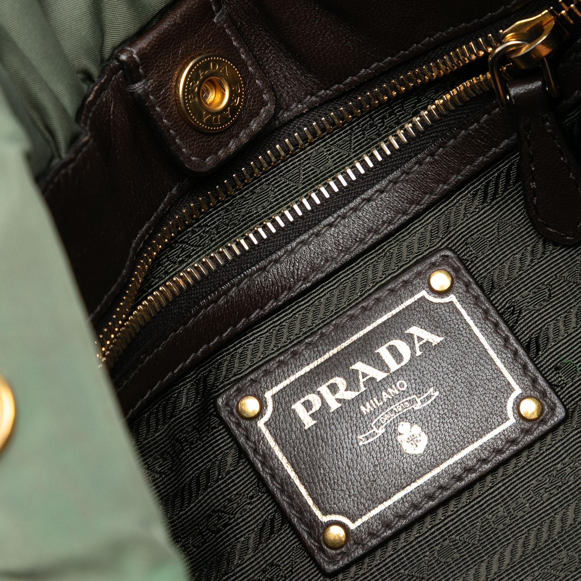 Prada Tessuto Canapa Logo Satchel