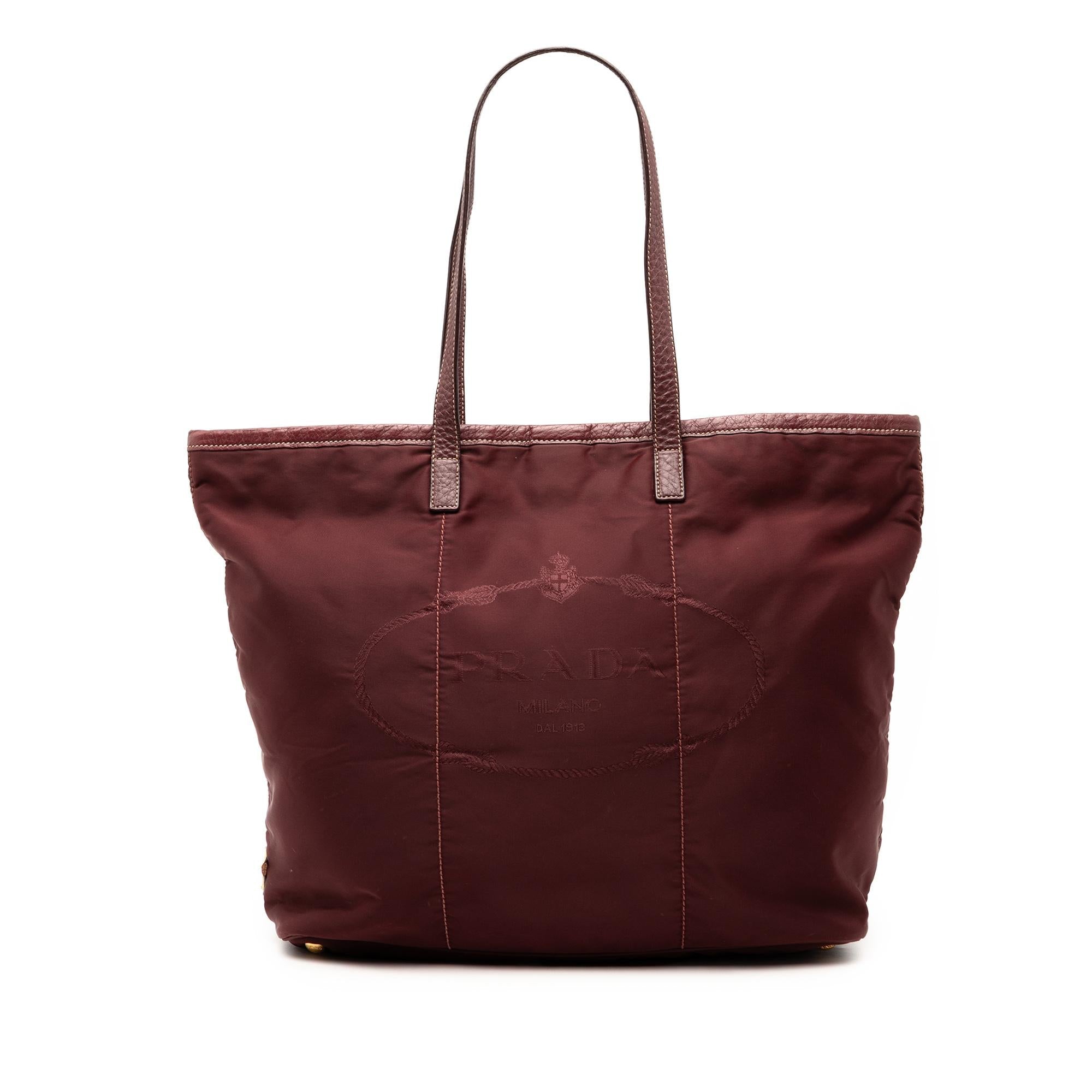 Prada Tessuto Canapa Logo Tote