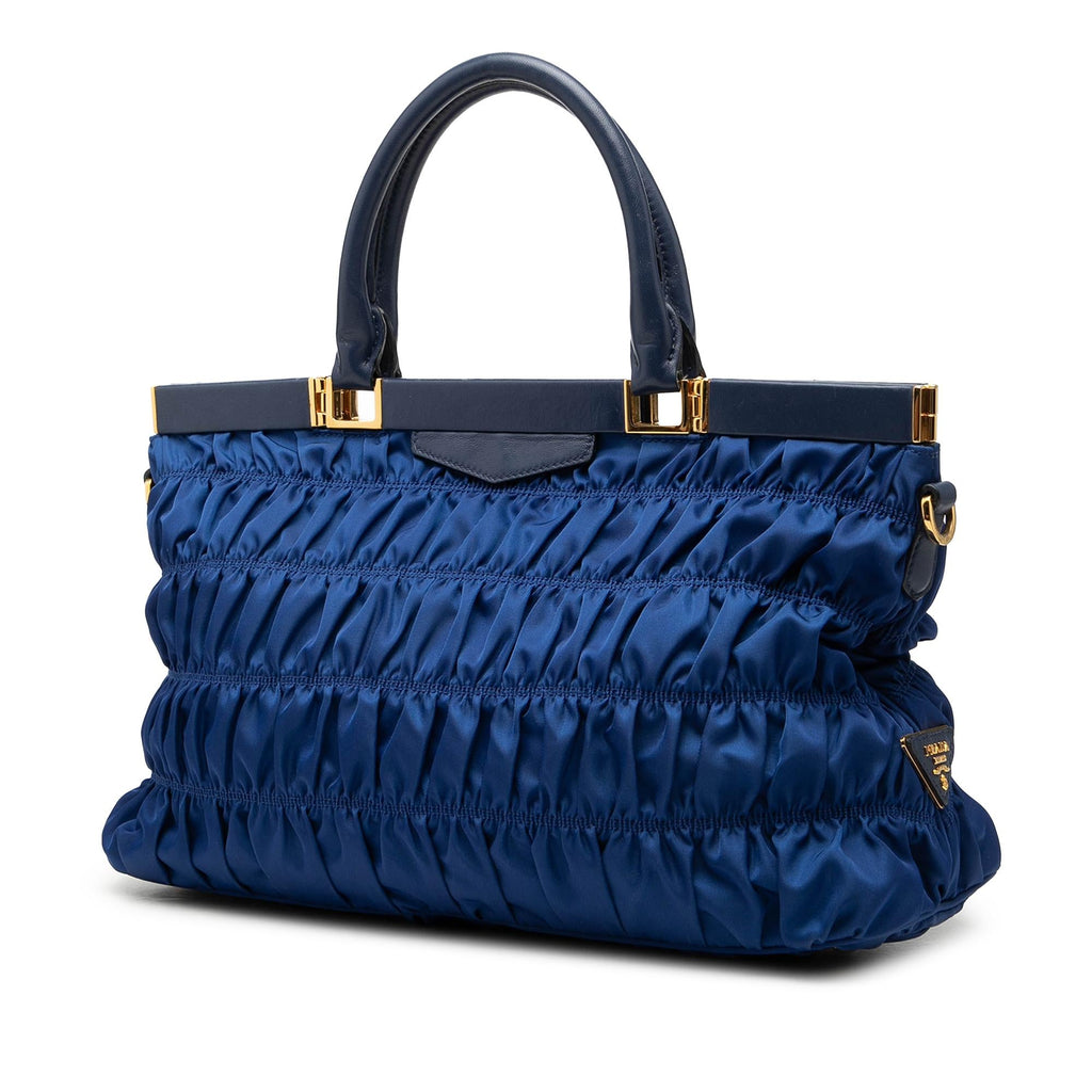 Prada Tessuto Gaufre Frame Satchel