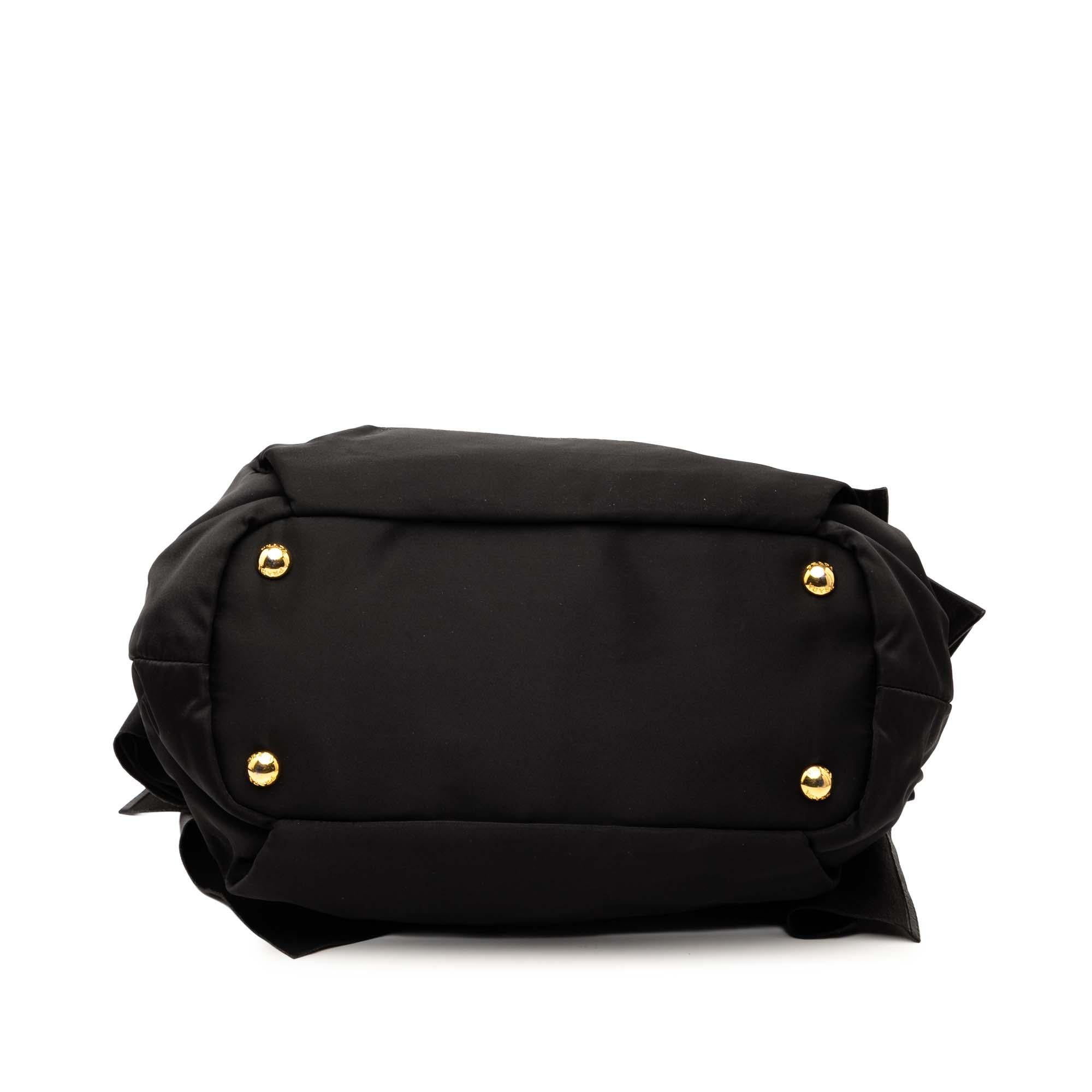 Prada Tessuto Logo Bow Satchel