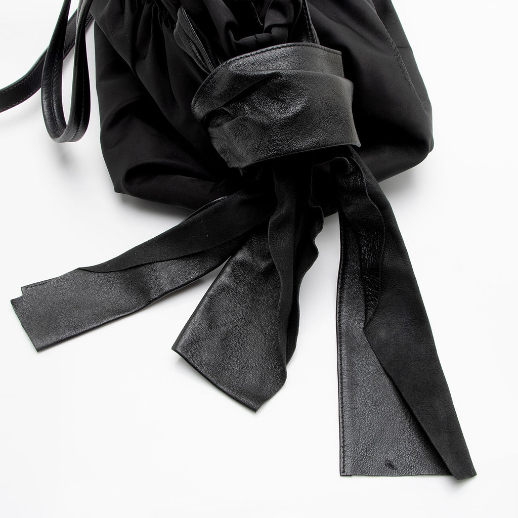 Prada Tessuto Logo Bow Tote