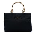 Prada Tessuto Metal Handle Bag