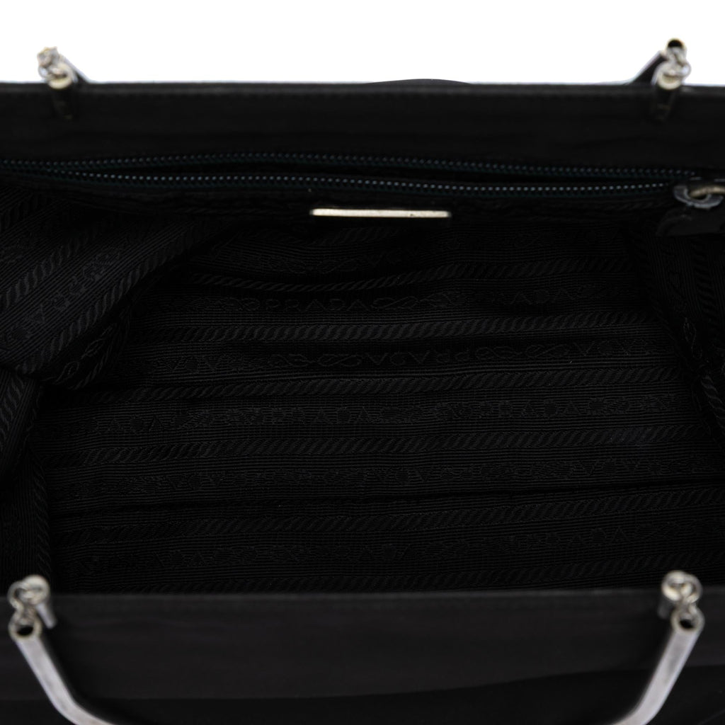 Prada Tessuto Metal Handle Bag