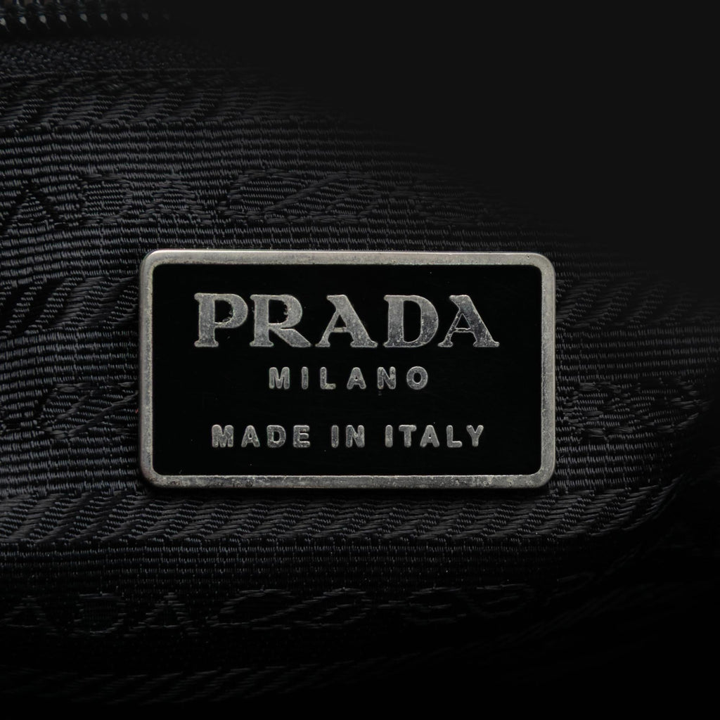 Prada Tessuto Metal Handle Bag