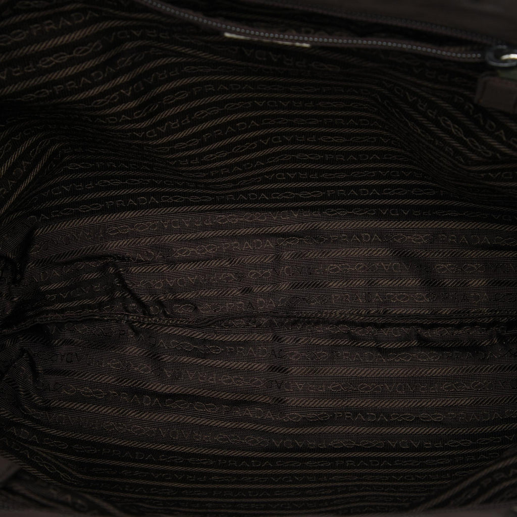 Prada Tessuto Metal Handle Bag