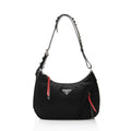 Prada Tessuto New Vela Studded Shoulder Bag