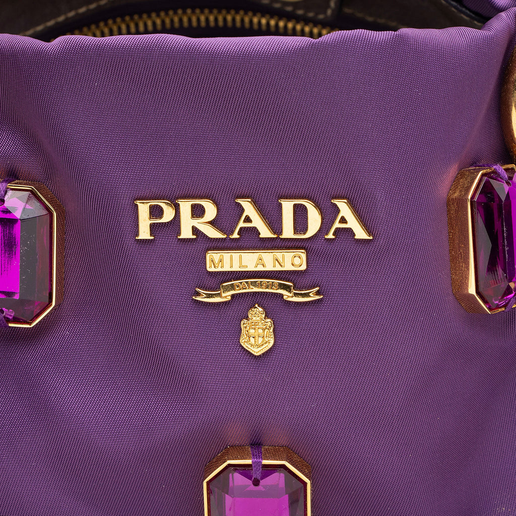 Prada Tessuto Jeweled Pietre Tote - FINAL SALE