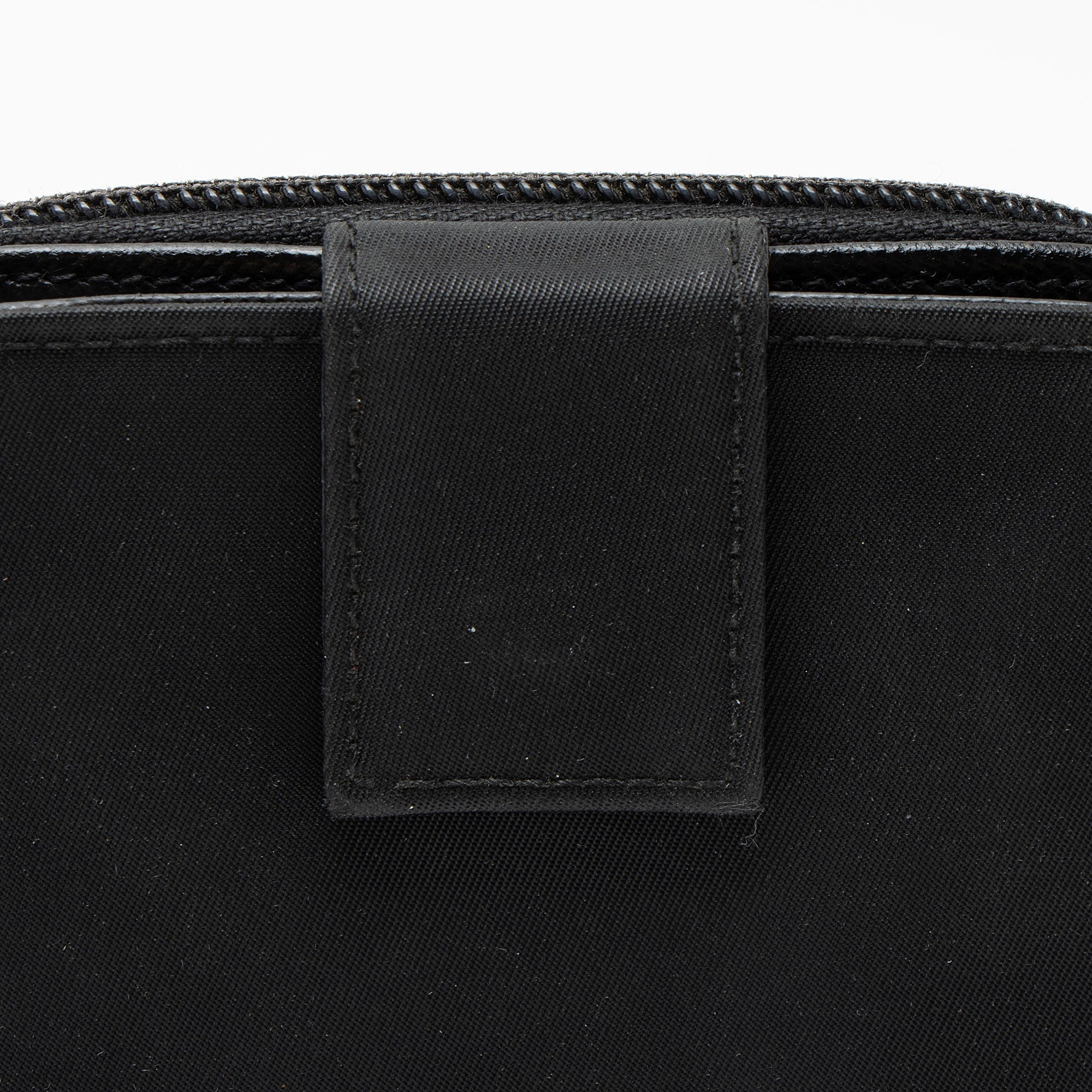 Prada Tessuto Saffiano Compact Bifold Zip Around Wallet