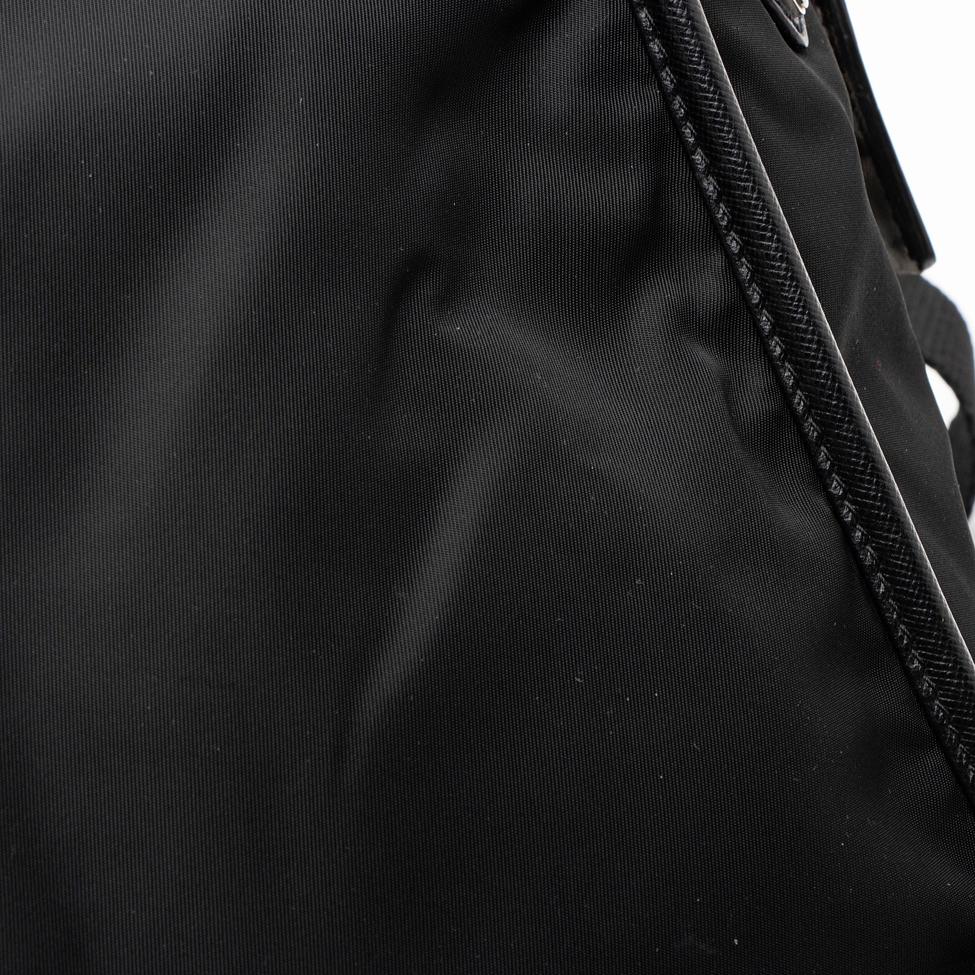 Prada Tessuto Saffiano Leather Double Buckle Messenger