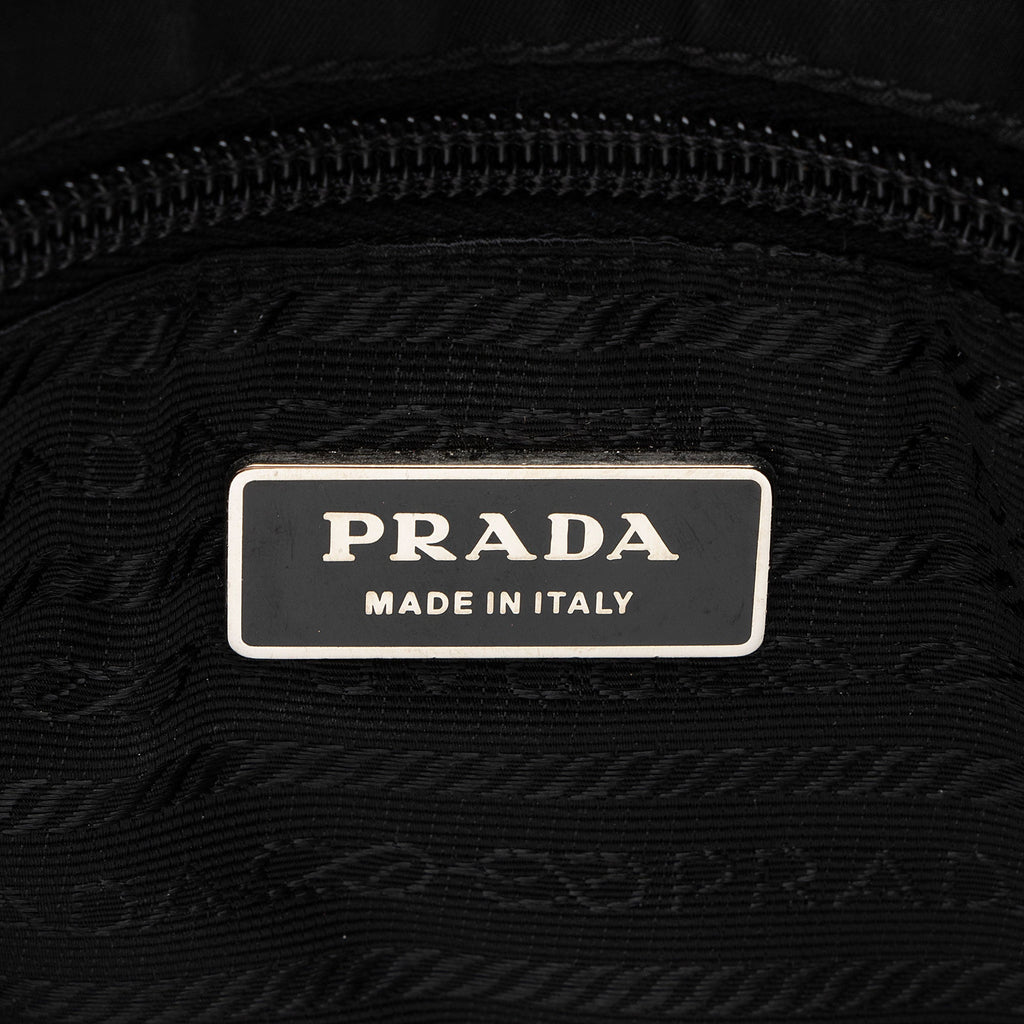 Prada Tessuto Saffiano Leather Double Buckle Messenger
