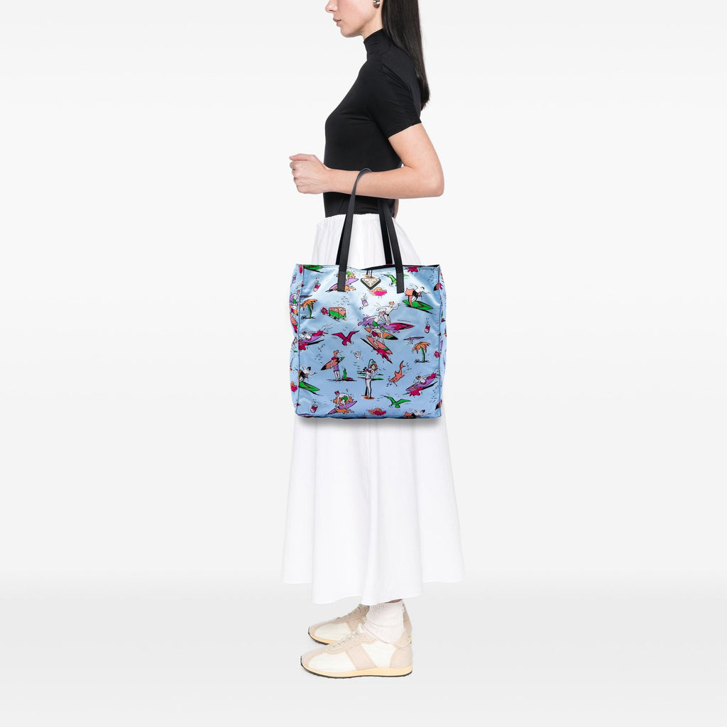 Prada Tessuto Stampato Surf Tote