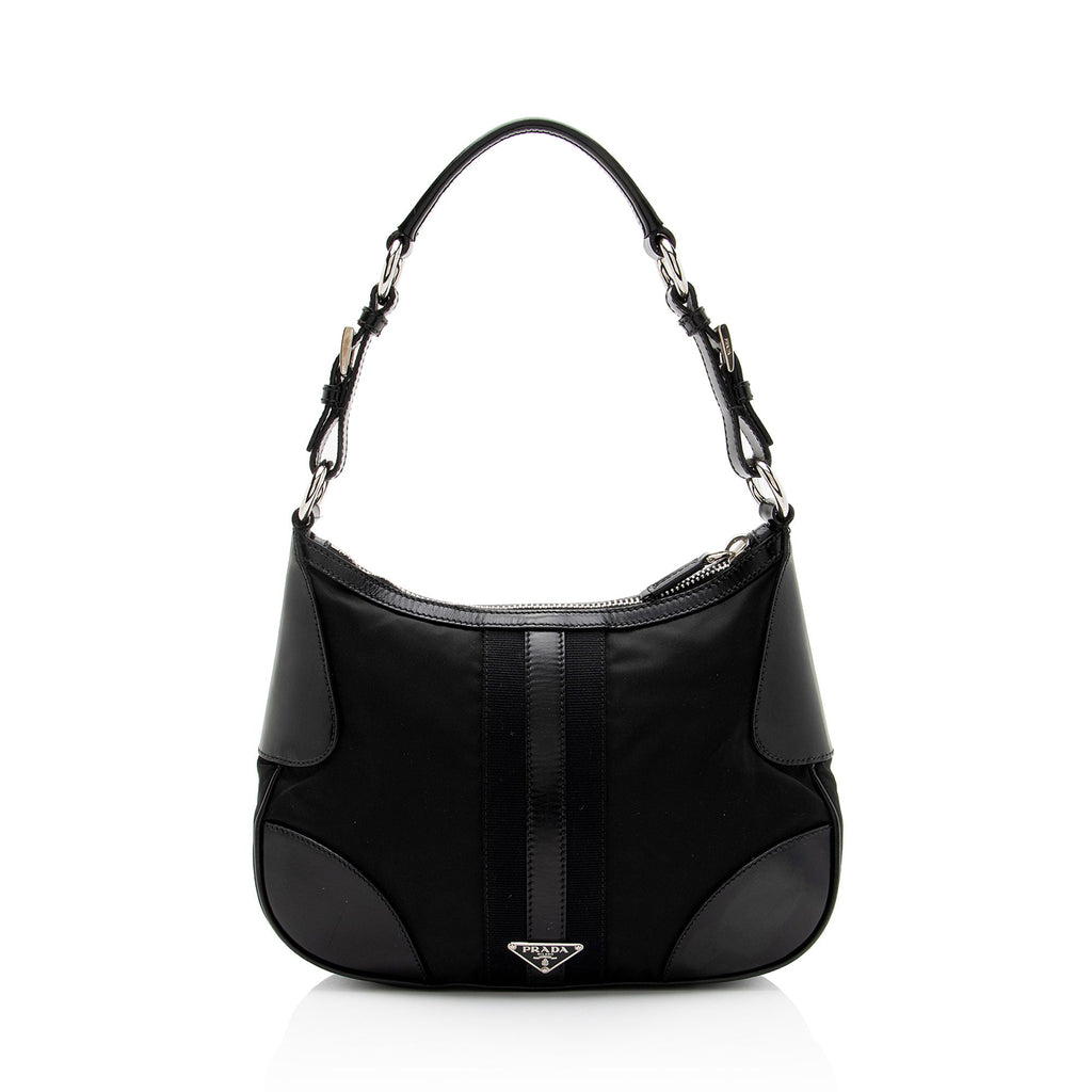 Prada Tessuto Stripe Hobo