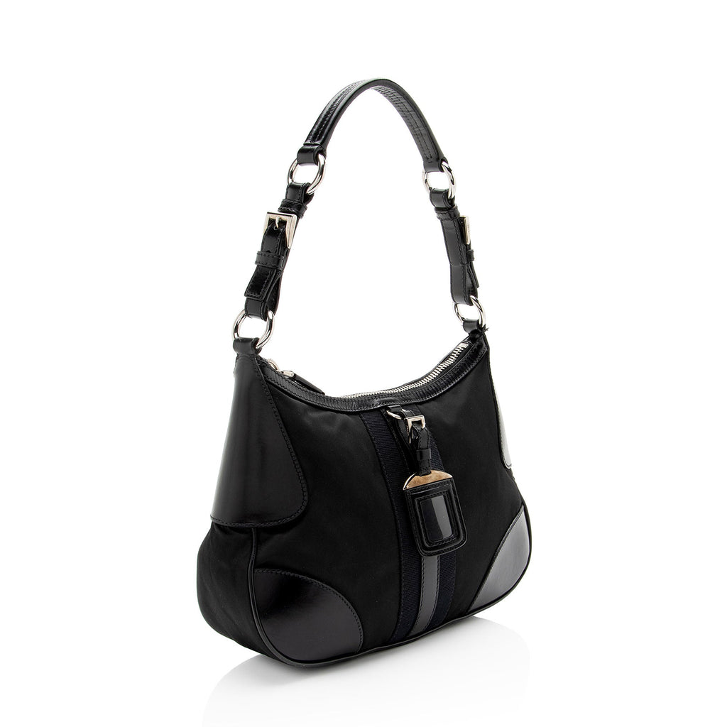 Prada Tessuto Stripe Hobo
