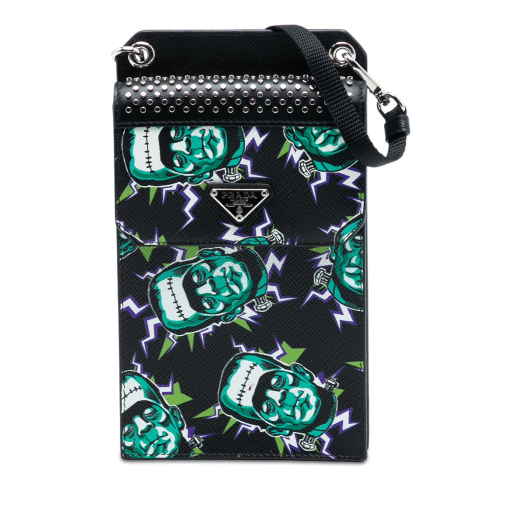 Prada Universal Studios Saffiano Frankenstein Phone Holder