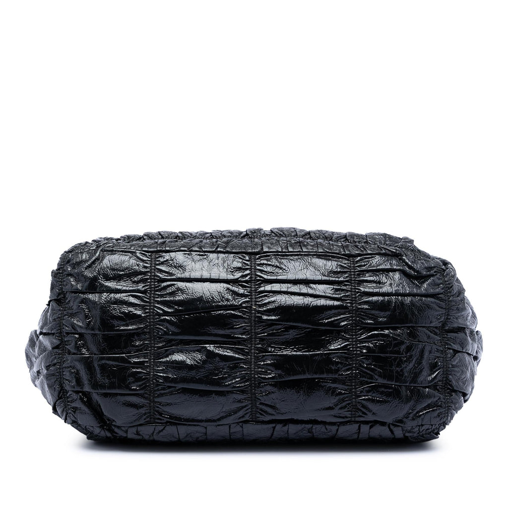 Prada Vernice Gaufre Resin Chain Shopping Tote