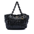 Prada Vernice Gaufre Resin Chain Shopping Tote
