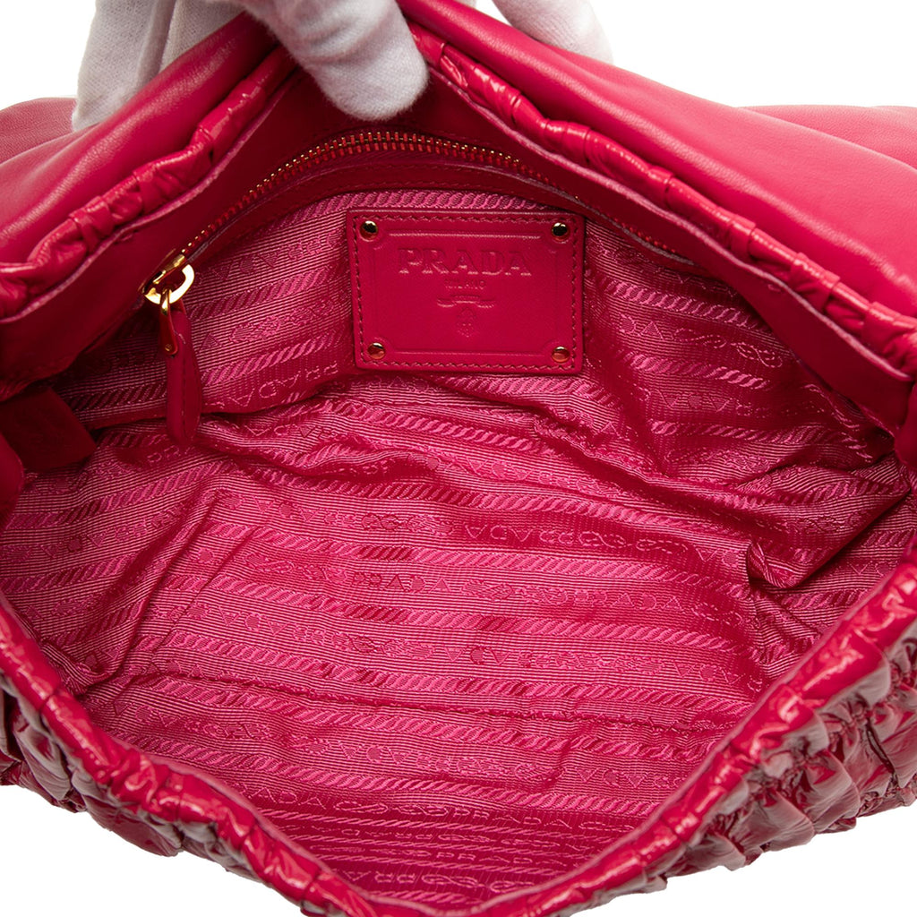 Prada Vernice Gaufre Shoulder Bag