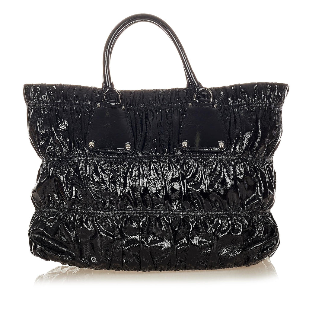 Prada Vernice Gaufre Tote Bag (SHG-26260)