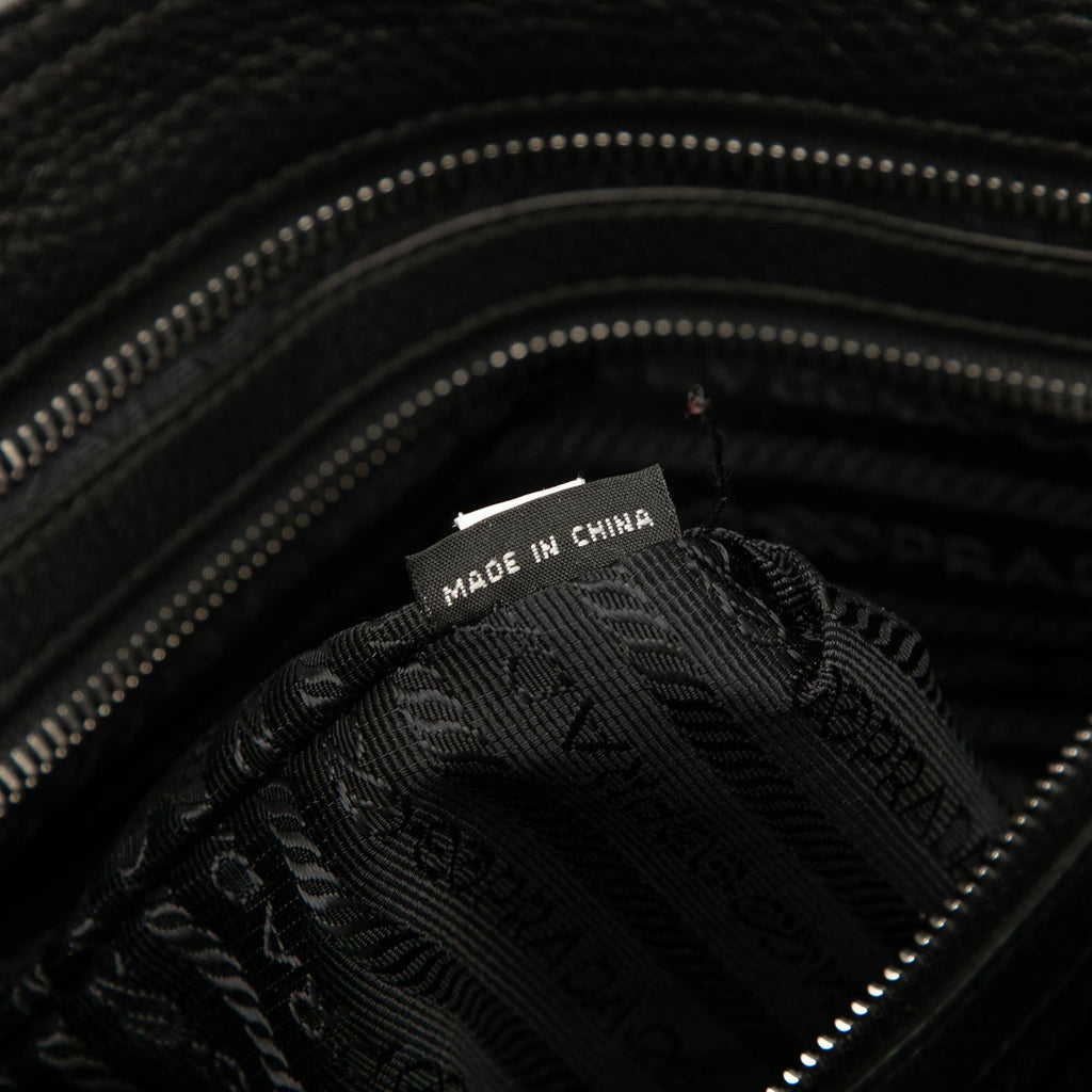 Prada Vitello City Zip Top Crossbody