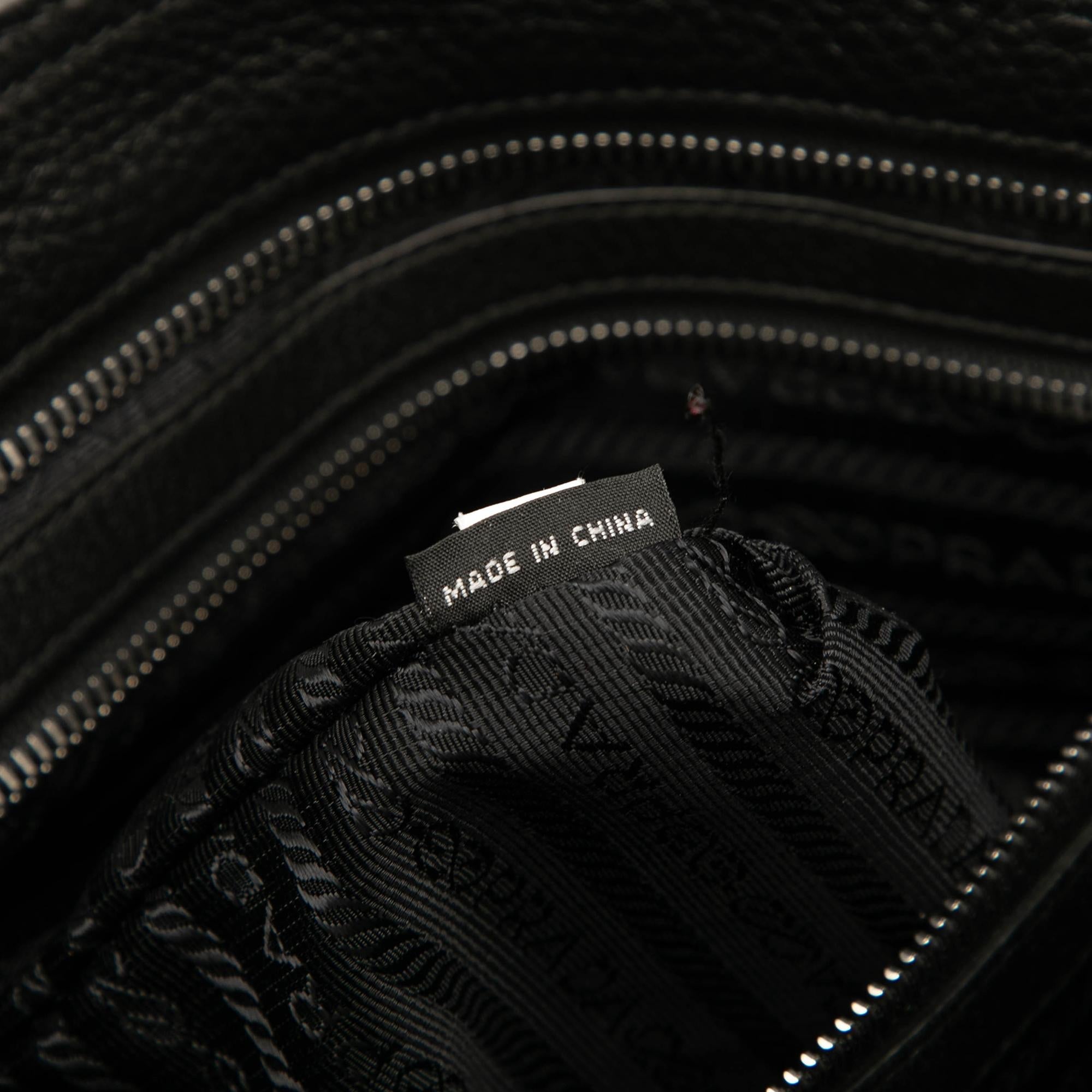 Prada Vitello City Zip Top Crossbody