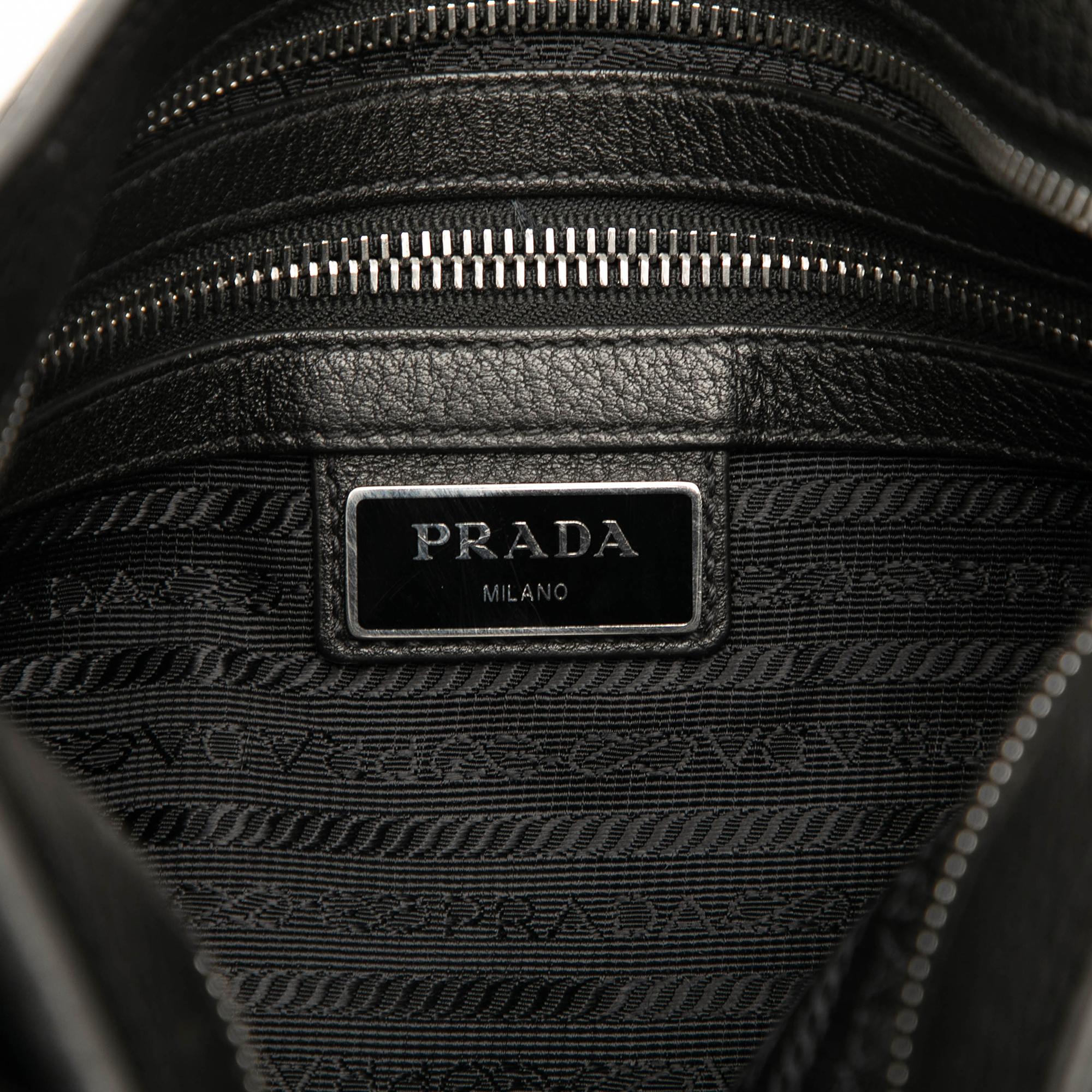 Prada Vitello City Zip Top Crossbody