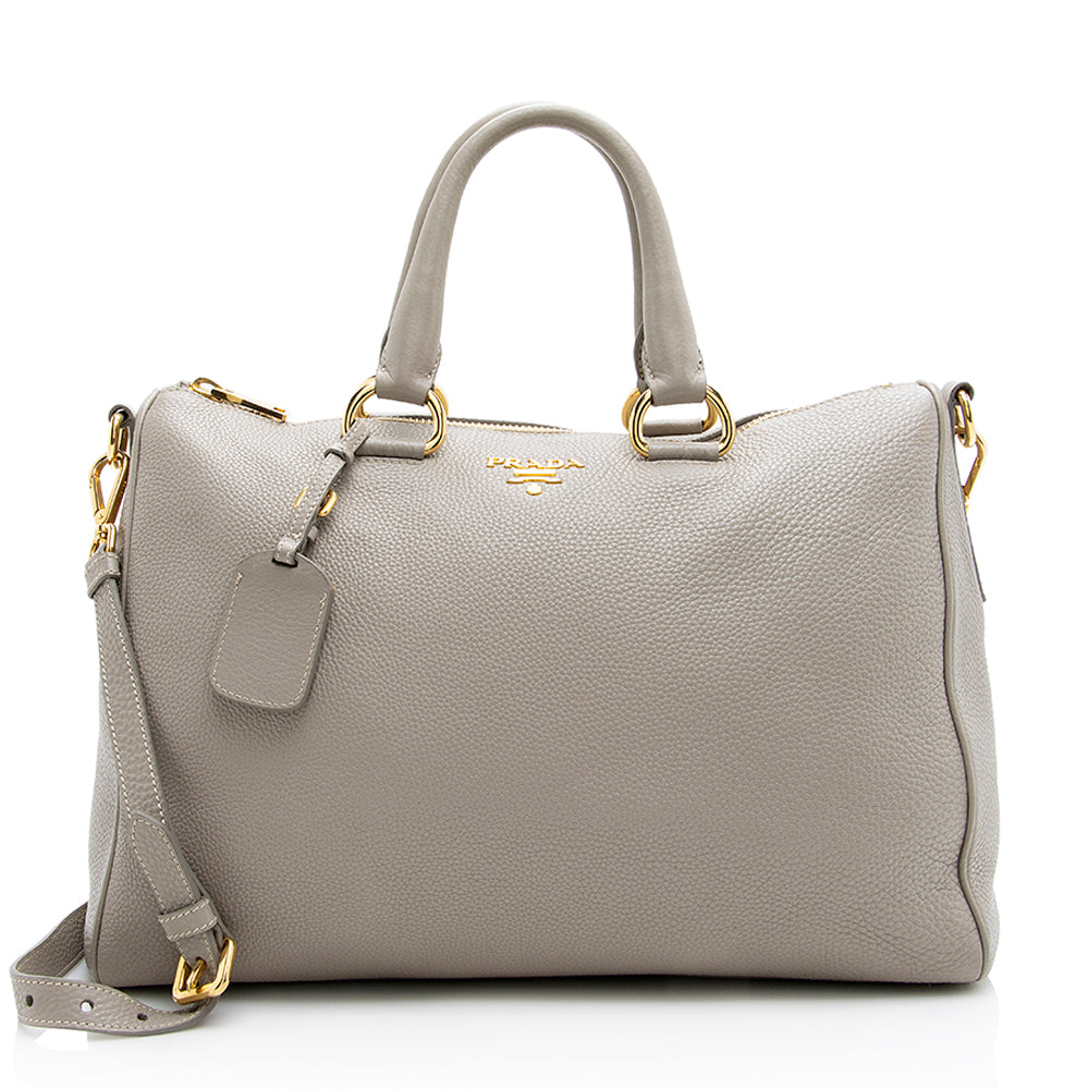 Prada Vitello Daino Convertible Zip Tote (SHF-18852)