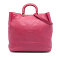 Prada Vitello Daino Embossed Canapa Logo Open Convertible Tote